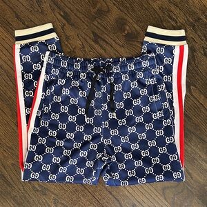 Inspired Navy GG Patterned Joggers